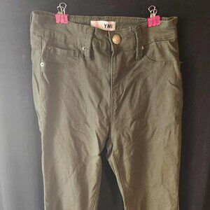 YMI Women's Green Skinny Jeans Medium **Has Bleach Spots See Photo**